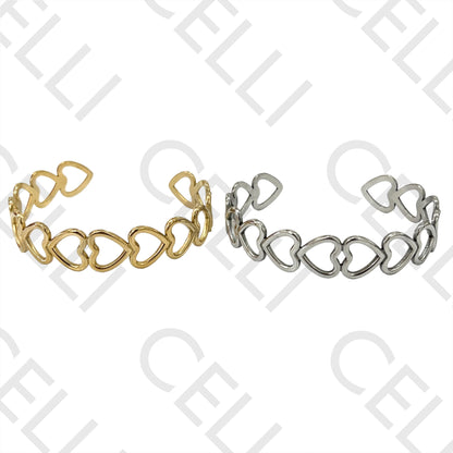 Steel Bracelet - Hearts