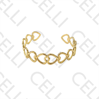 Steel Bracelet - Hearts