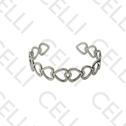 Steel Bracelet - Hearts