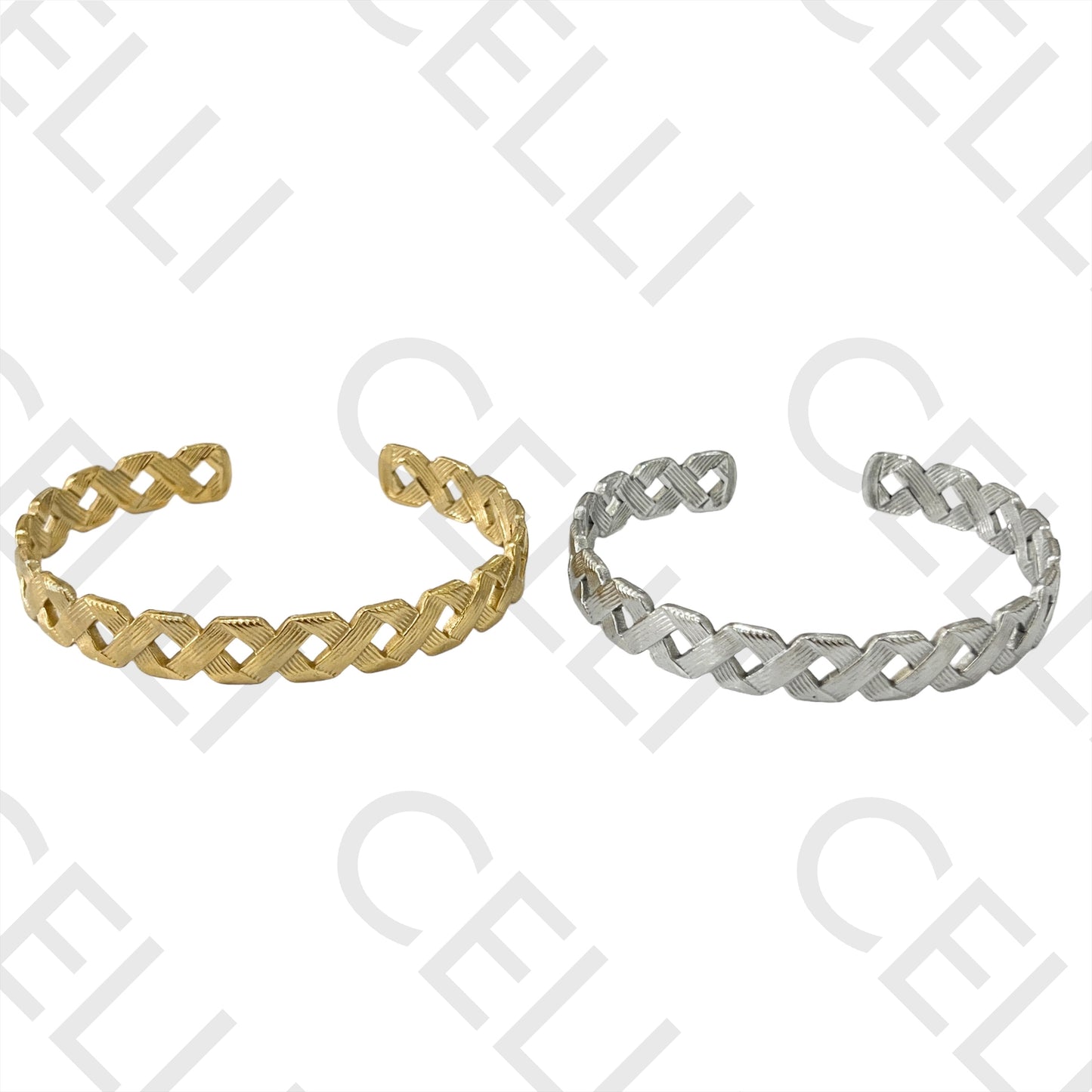 Steel Bracelet - Twisted X