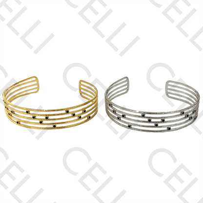 Pulsera de acero - negro brillante