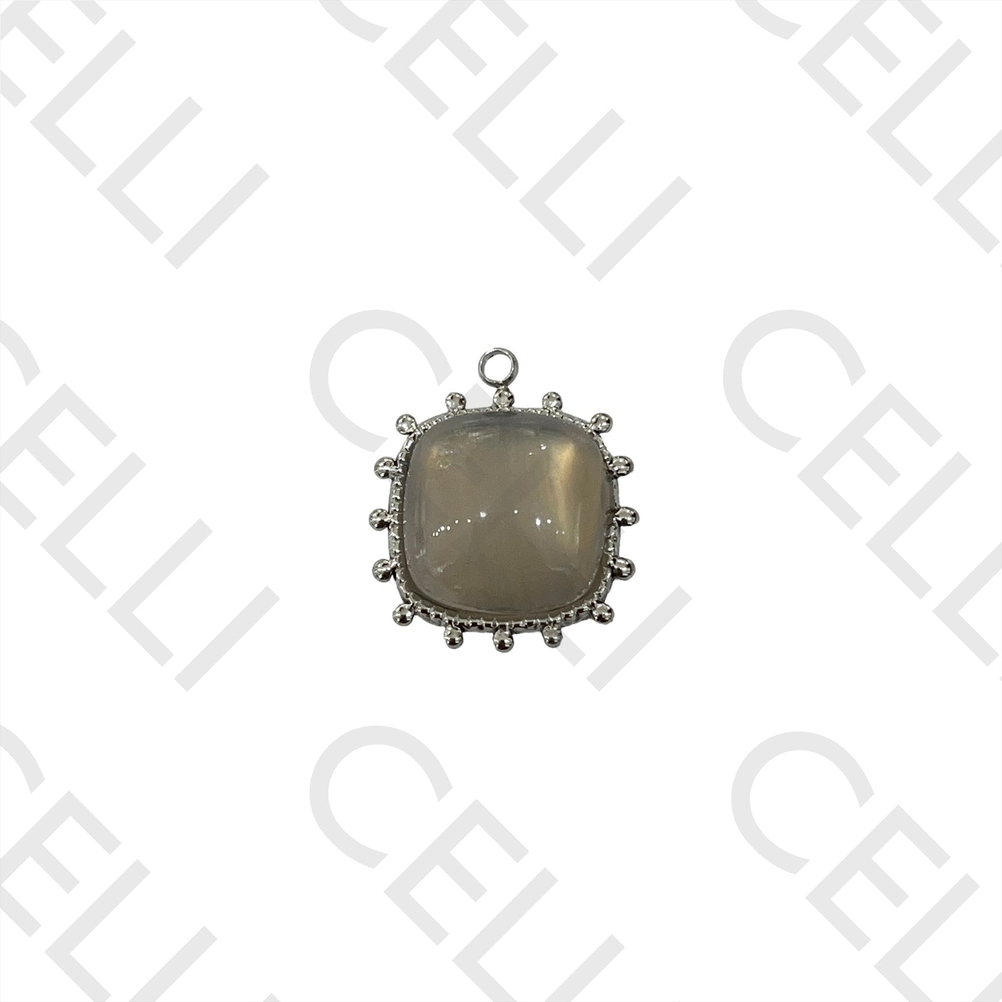 天然石不锈钢奖章 - 方形