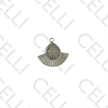 Medalla de Acero con Piedra Natural