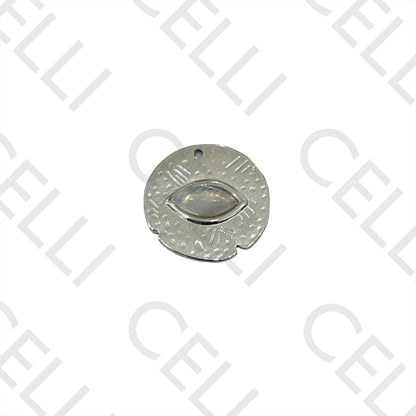 天然石不锈钢奖章 - 眼形