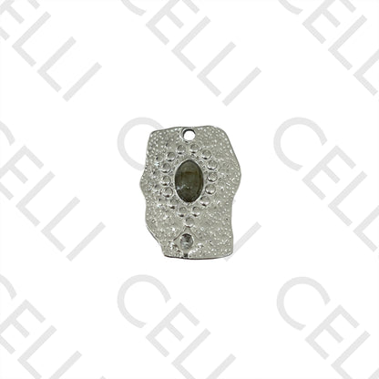 STEEL MEDAL WITH NATURAL STONE