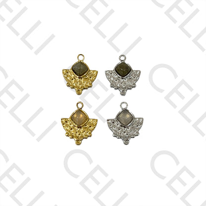 Medalla de Acero con Piedra Natural