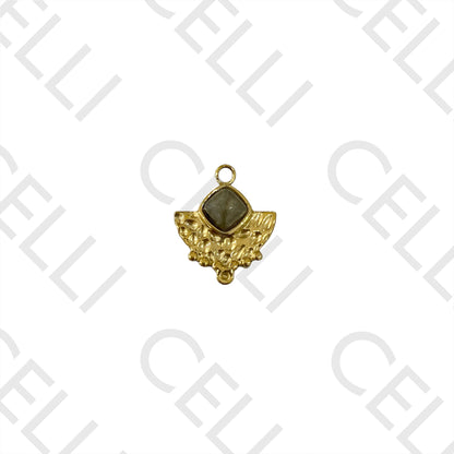 Medalla de Acero con Piedra Natural