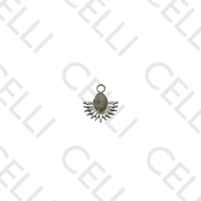 Medalla de Acero con Piedra Natural