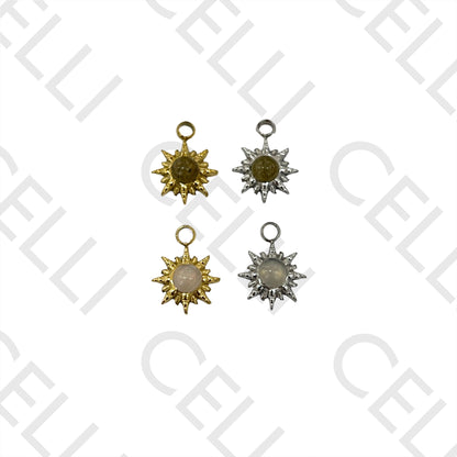 Medalla de Acero con Piedra Natural