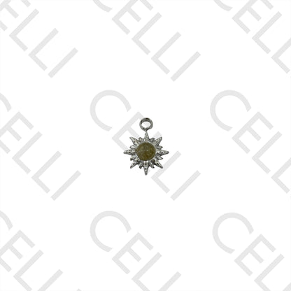 Medalla de Acero con Piedra Natural