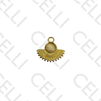 Medalla de Acero con Piedra Natural