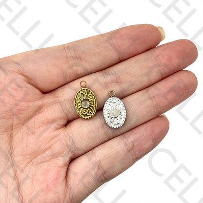 Medalla de Acero con Piedra Natural