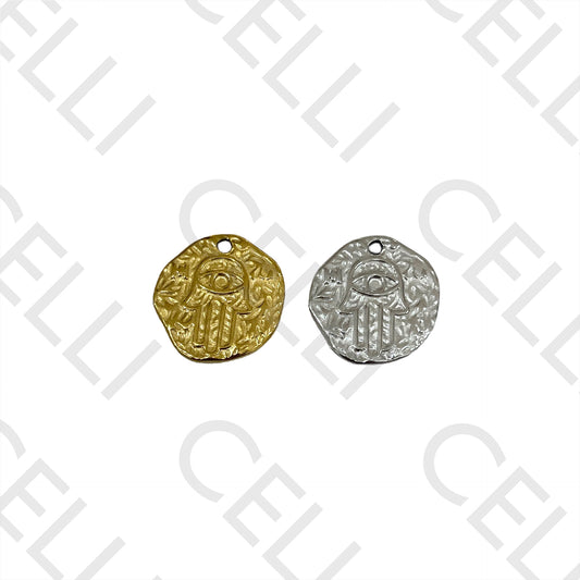 Medalha de Aço - Mão de Fátima com olho