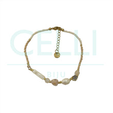 Cargar imagen en el visor de la galería, Collar/Pulsera de acero con piedra natural, perlas de agua dulce y cuentas miyuki
