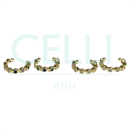 Earcuff de Ródio com Zircônias