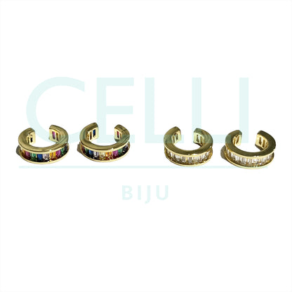 Earcuff de Ródio com Zircônias