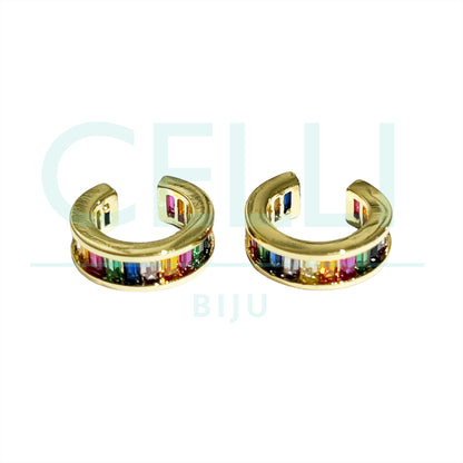 Earcuff de Ródio com Zircônias