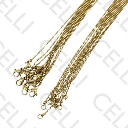 Colar de Aço Simples - bolinhas fino 1.2mm