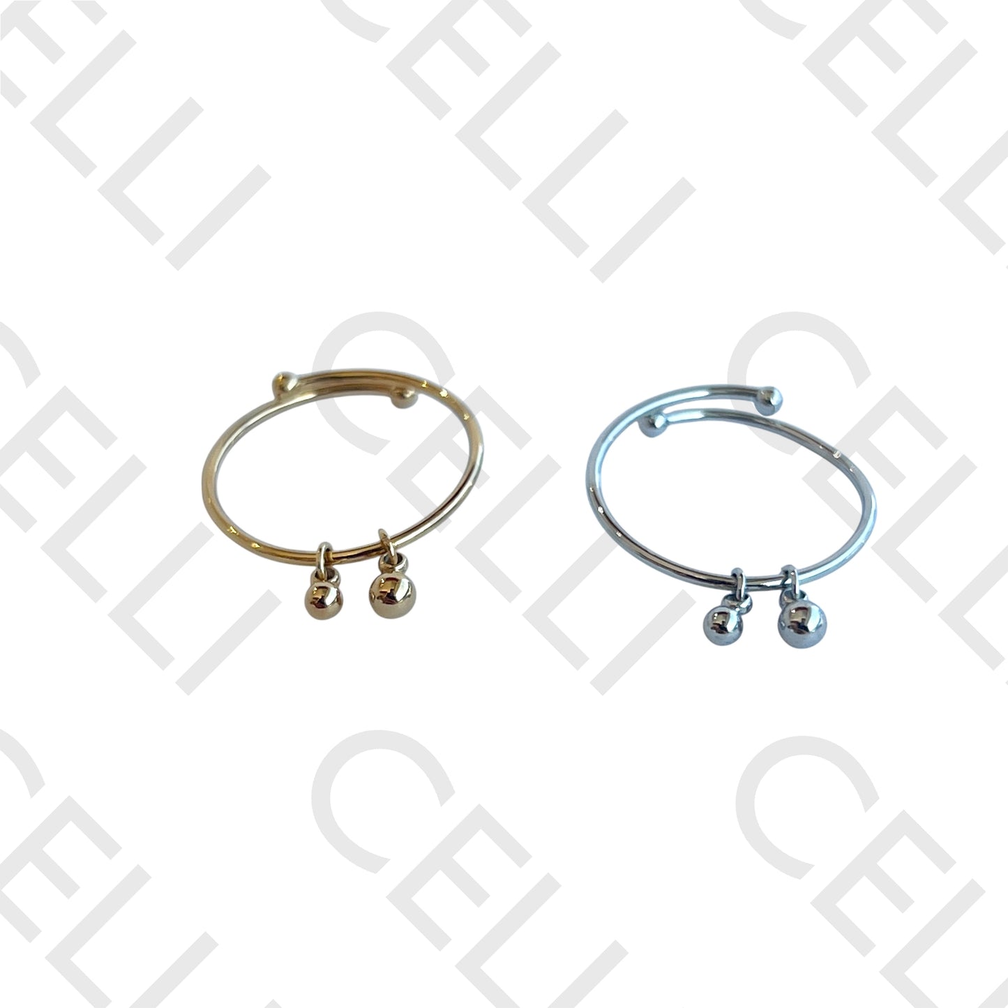 Anel de Aço - bolas penduradas