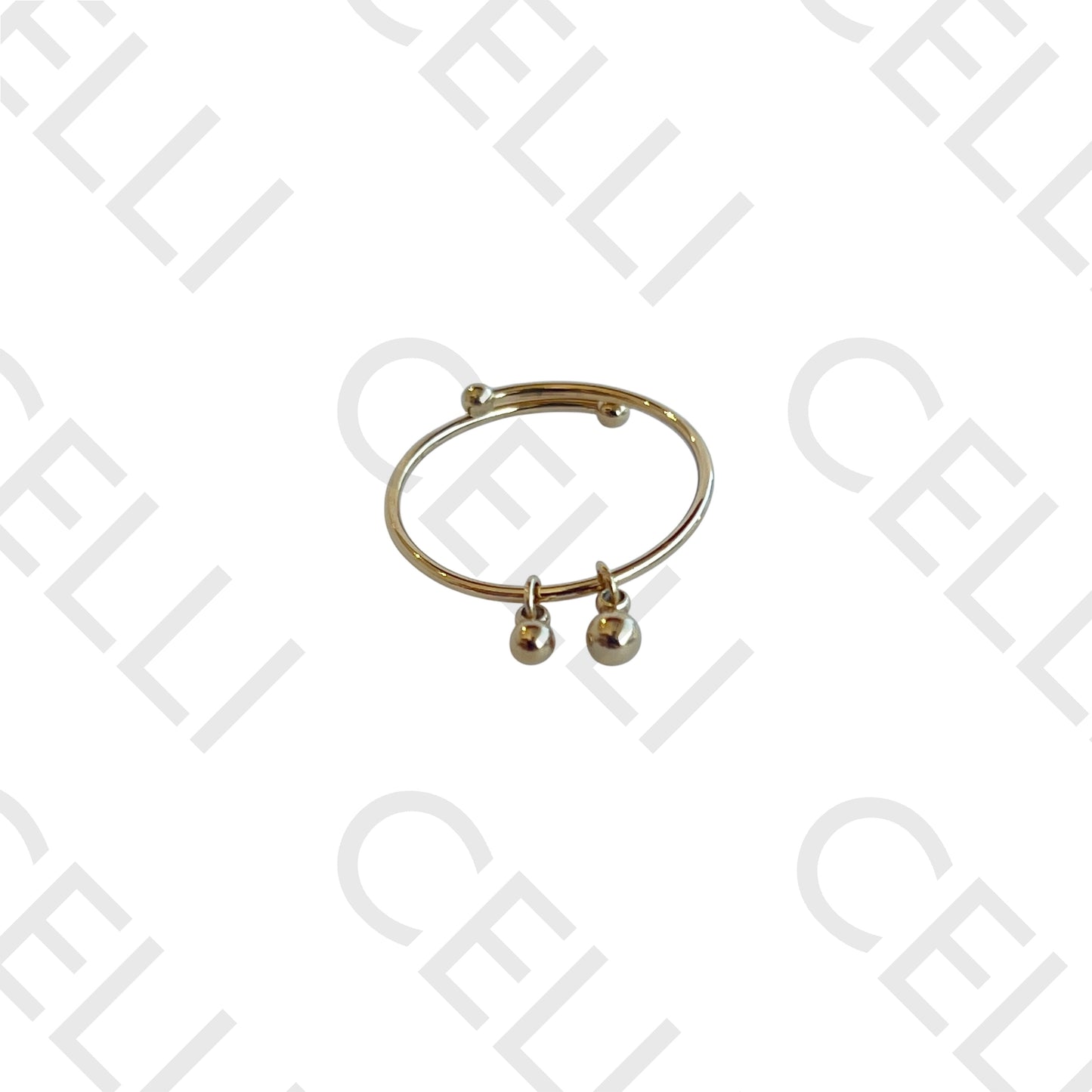 Anel de Aço - bolas penduradas