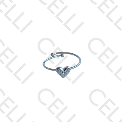 Steel Ring - Mini Heart
