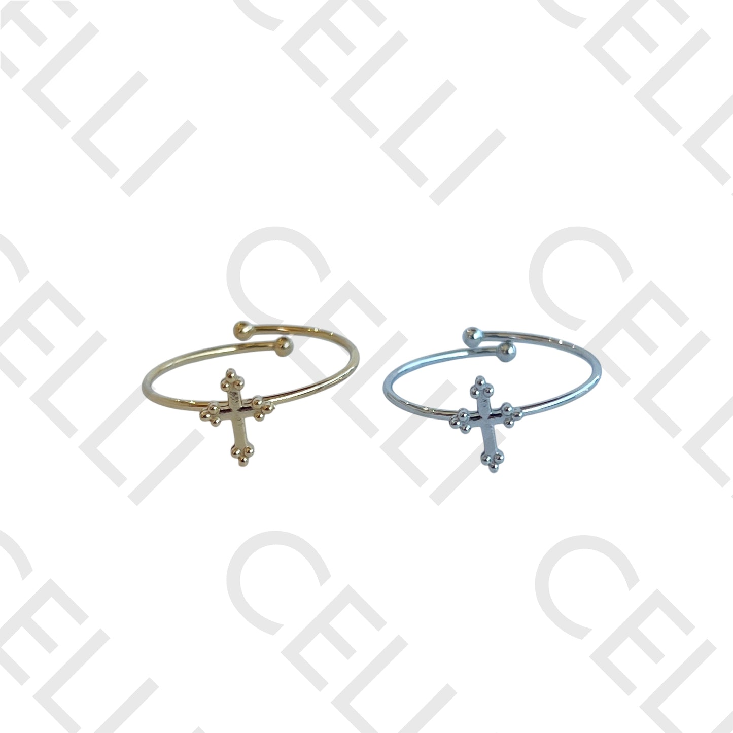 Steel Ring - Mini Cross