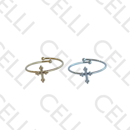 Steel Ring - Mini Cross