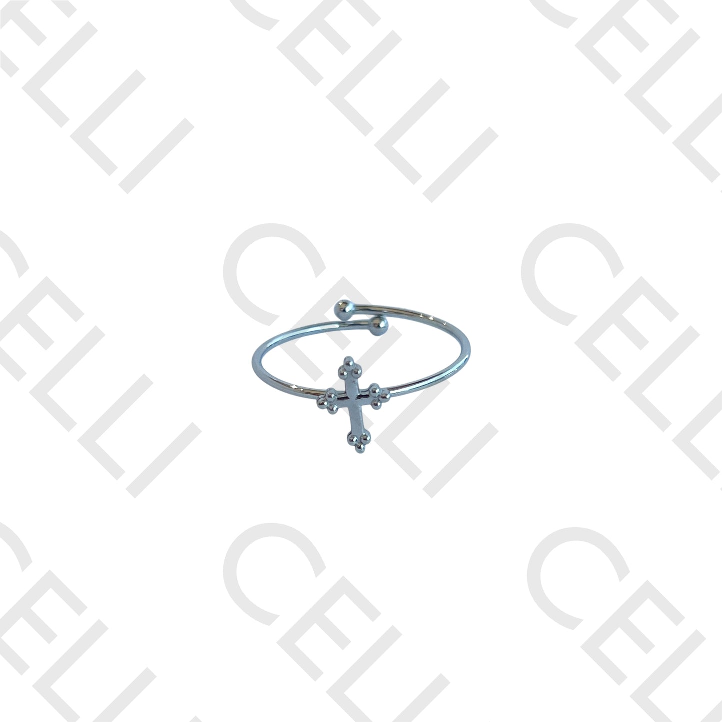 Steel Ring - Mini Cross