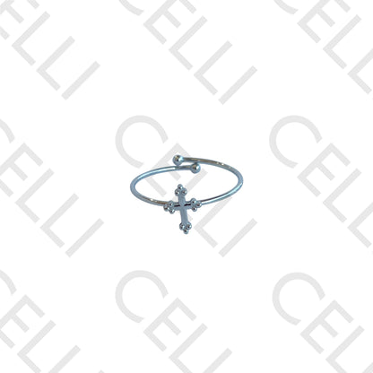 Steel Ring - Mini Cross