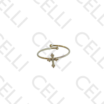 Steel Ring - Mini Cross