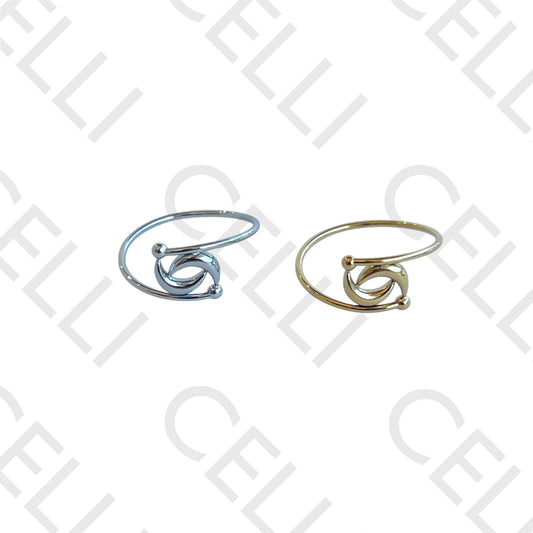 Anel de Aço - duas meia lua