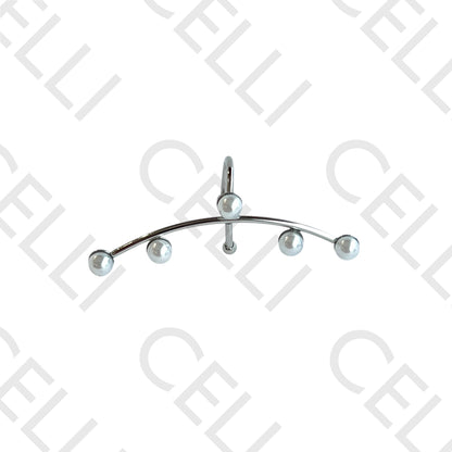 Earcuff de Aço - 5 pérolas