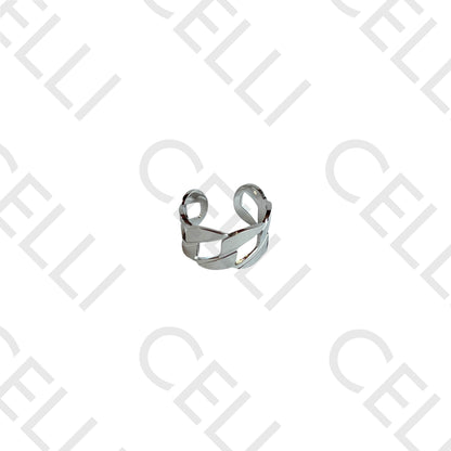 Earcuff de Aço - corrente liso