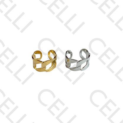 Earcuff de Aço - corrente liso