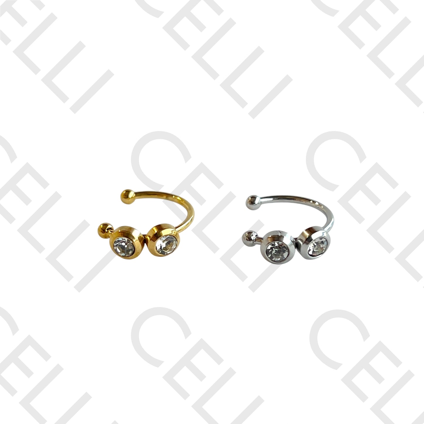 Steel Earcuff - Two Brilliant Pieces