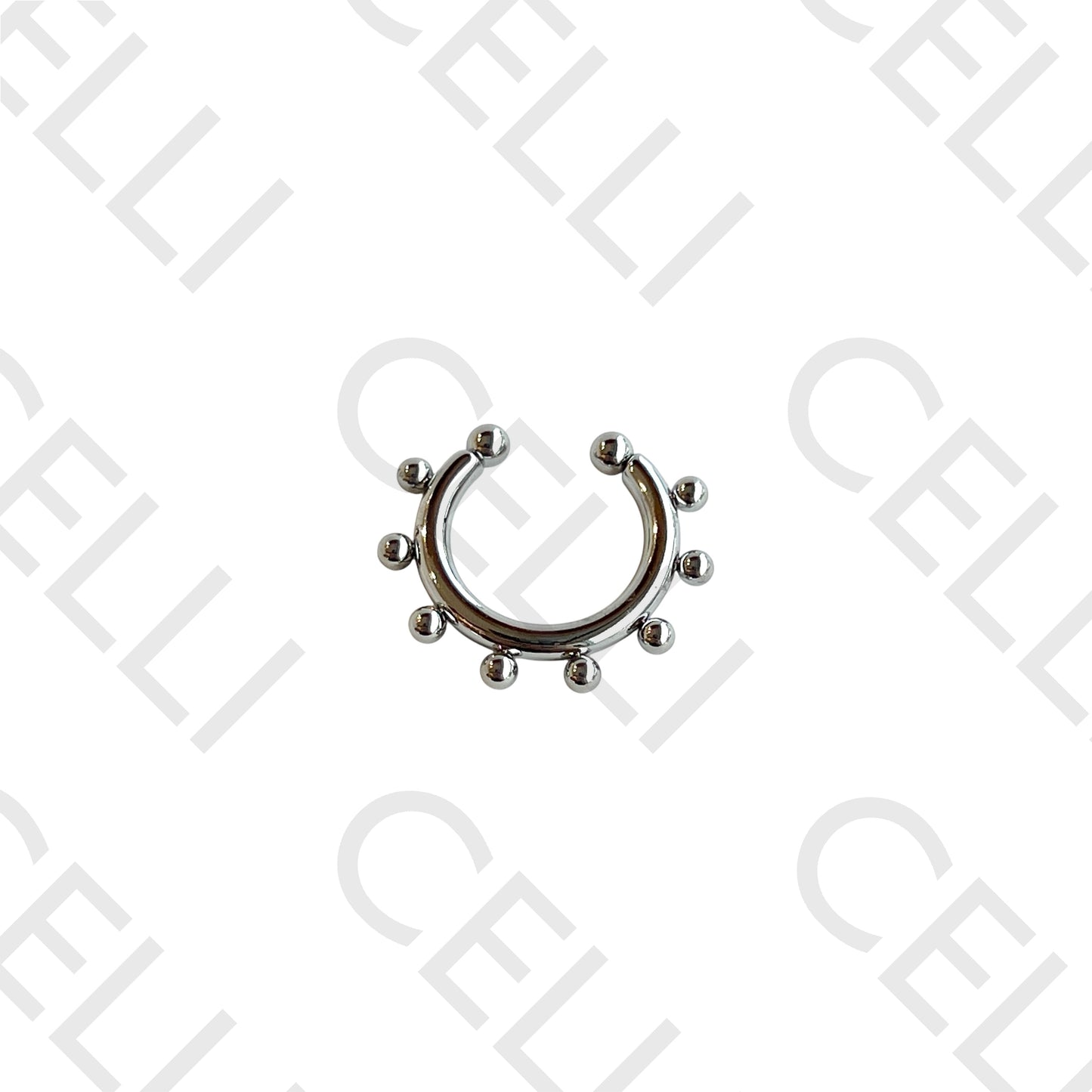 Earcuff de Aço - bolas