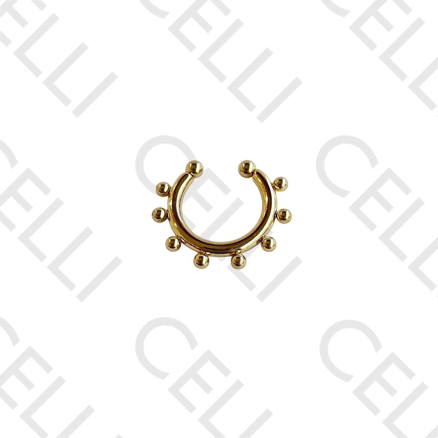 Earcuff de Aço - bolas