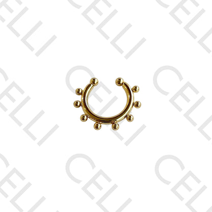 Earcuff de Aço - bolas