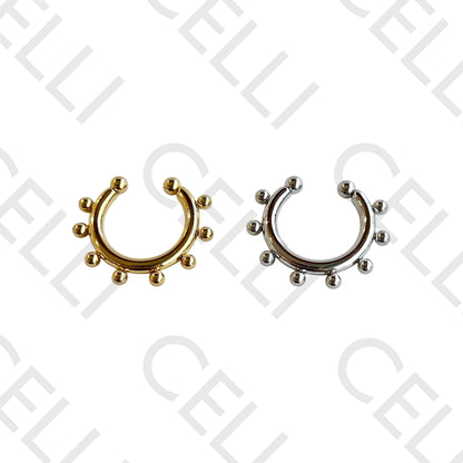 Earcuff de Aço - bolas