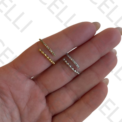 Steel Ring - with diamonds