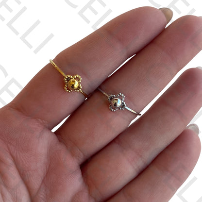 Steel Ring - Mini Clover