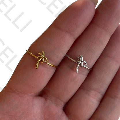 Steel Ring - Mini Palm Tree