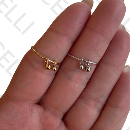 Anel de Aço - bolas penduradas