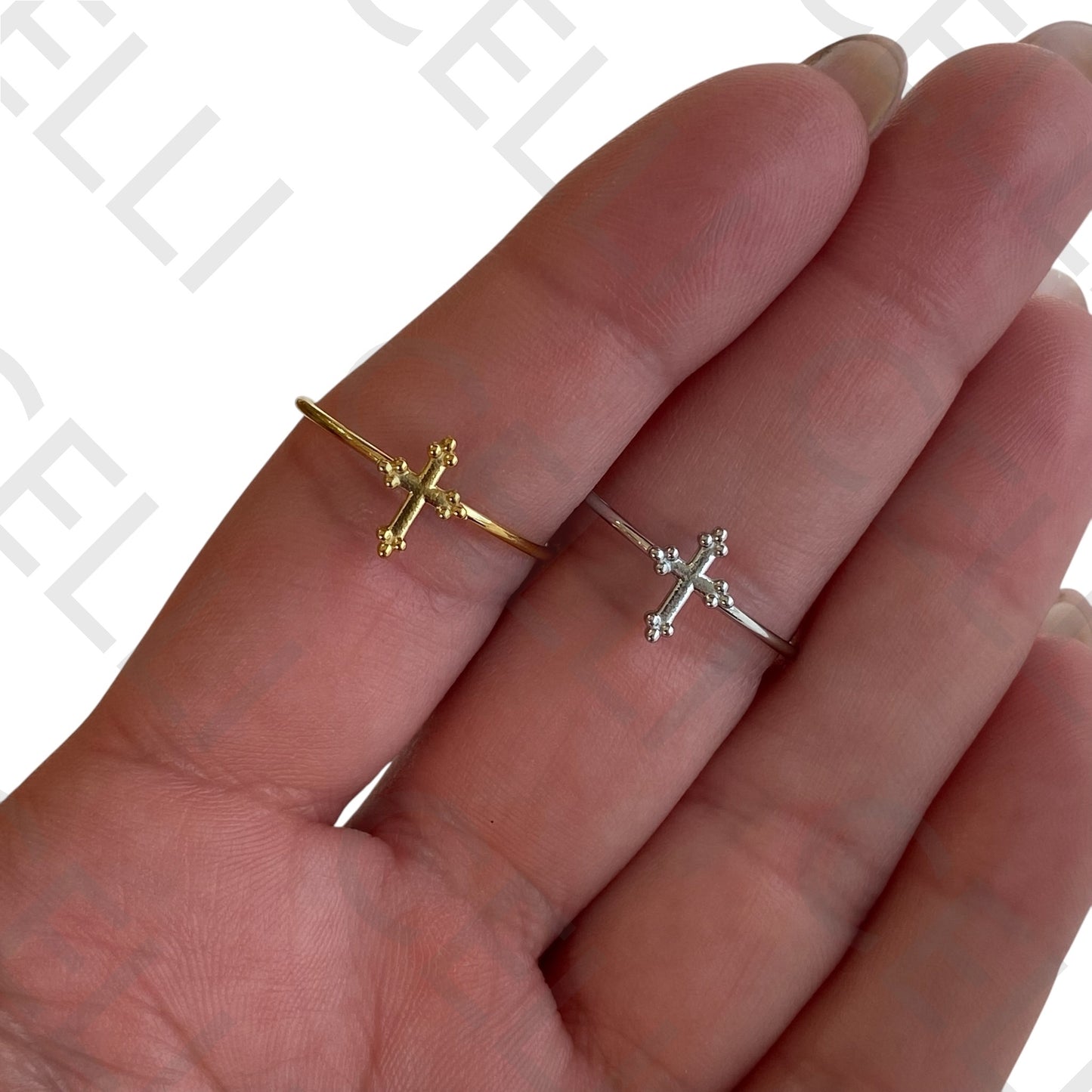 Steel Ring - Mini Cross