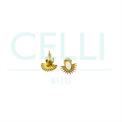 Brinco de Aço - detalhado com pedra