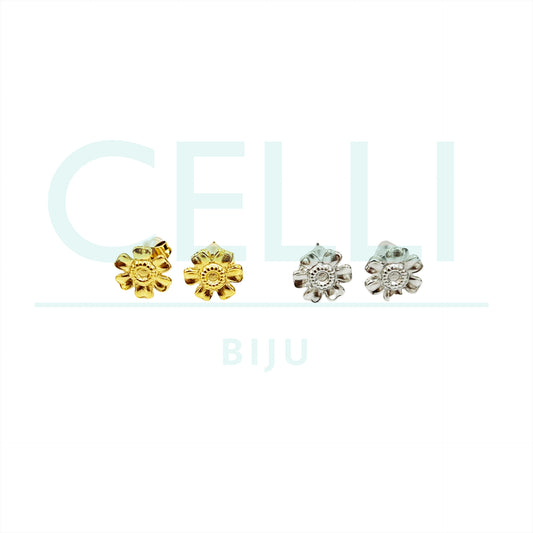 Brinco de Aço com medalhinha mini - flor