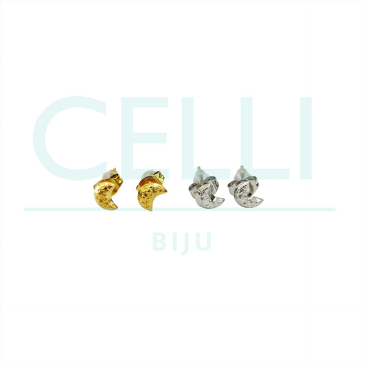 Brinco de Aço com medalhinha mini - lua