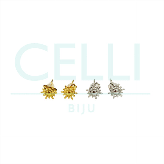 Brinco de Aço com medalhinha mini - sol