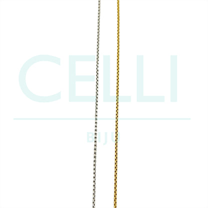 Colar de Aço Simples - elo quadrado 1.2mm