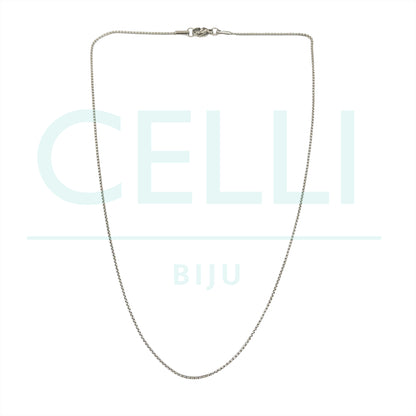 Colar de Aço Simples - elo quadrado 1.2mm